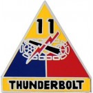USA 11th Armored Div Small Hat Pin