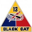 USA 13th Armored Div Small Hat Pin