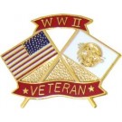 WW II Vet Small Hat Pin