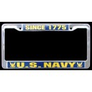 US Navy  Since 1775  License Plate Frame