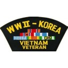 WW II/Korea/VN Vet Patch/Small
