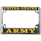 US Army Motorcycle Chrome License Plate Frame