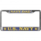Navy DAD License Plate Frame