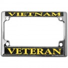 Vietnam Veteran Metal Motorcycle License Plate Frame