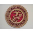 US Marine Corps Veteran Iraq Plaque