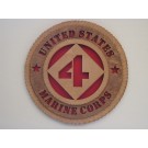 United States Marine Corps 4th Division Plaque