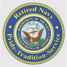 Navy Retired, Pride-Tradition-Service Decal